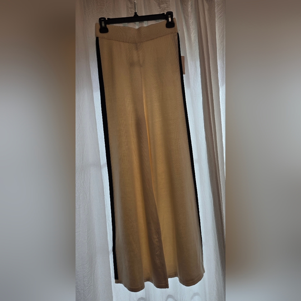 Sincerely Jules Cream Sweater And Wide Leg Pants Set.